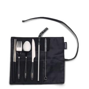 Set de couverts avec baguettes (noir)